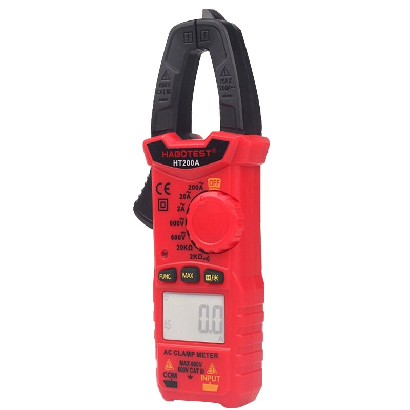 AC DC Mini Digital Clamp Meter Electrician Repair Tools Digital Multimeter Current Voltage Resistance Continuity Tester HABOTEST: Default Title
