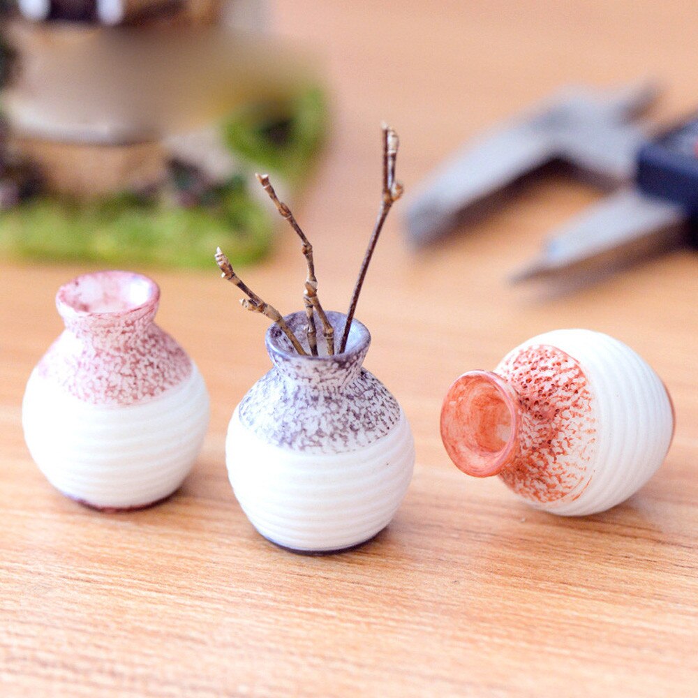 Hars Miniatuur Kleine Mond Vaas DIY Ambachtelijke Accessoire Huis Tuin Decoratie Hars vaas kleine ornamenten mini ambachten decoratie