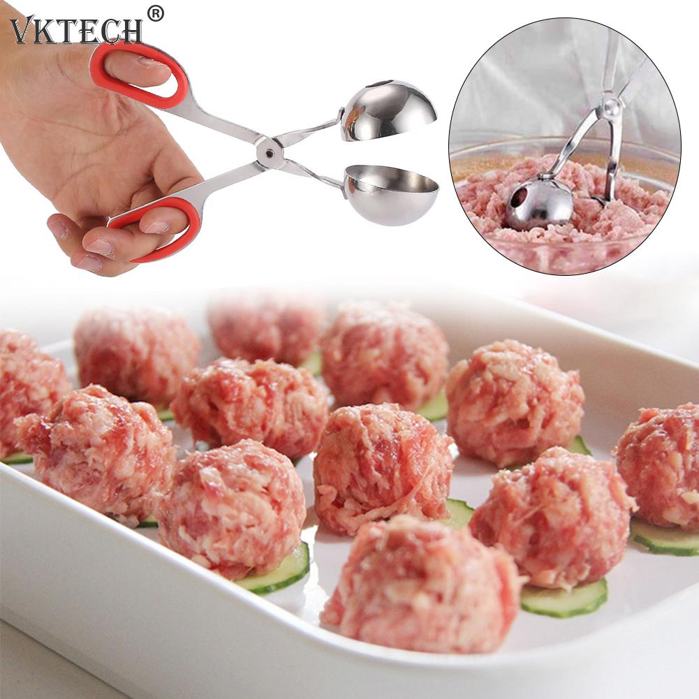 Stainless Steel Meatball Maker Food Clip Stuffing Non-stick Fish Rice Meatball Machine Cooking Tool Kitchen Accessories