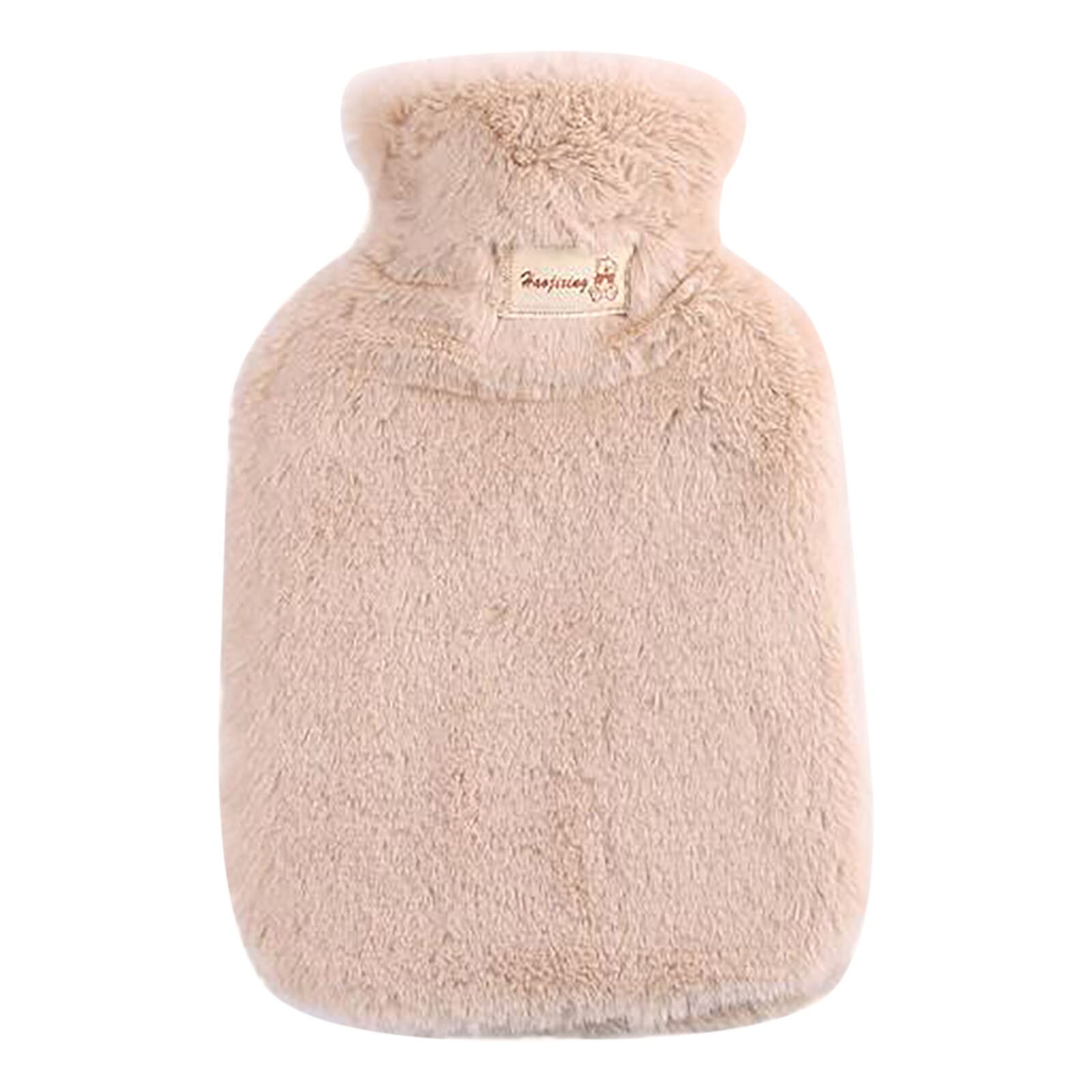 1pc winter cold-proof water bottle lid warm water bottle thick flannel removable washable water injection hand warmer: BG