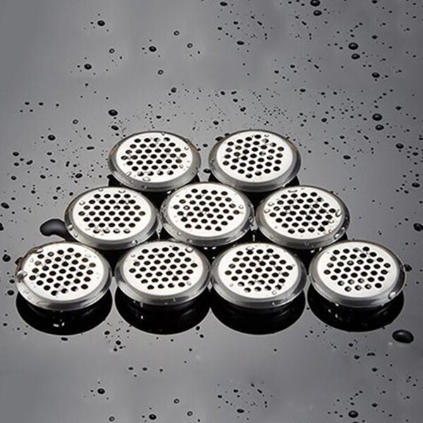 20 x rejilla de ventilación tapa circular 65mm Acero inoxidable plata