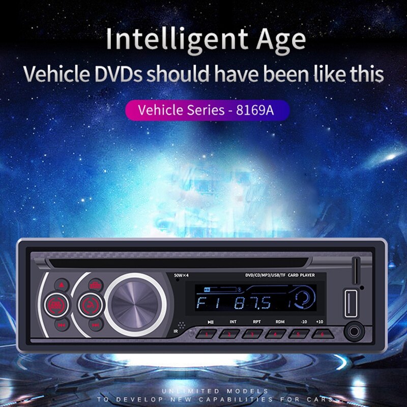 Car Stereo CD Player Single Din Bluetooth o and Hands Free Calling MP3 Player CD/DVD/VCD USB