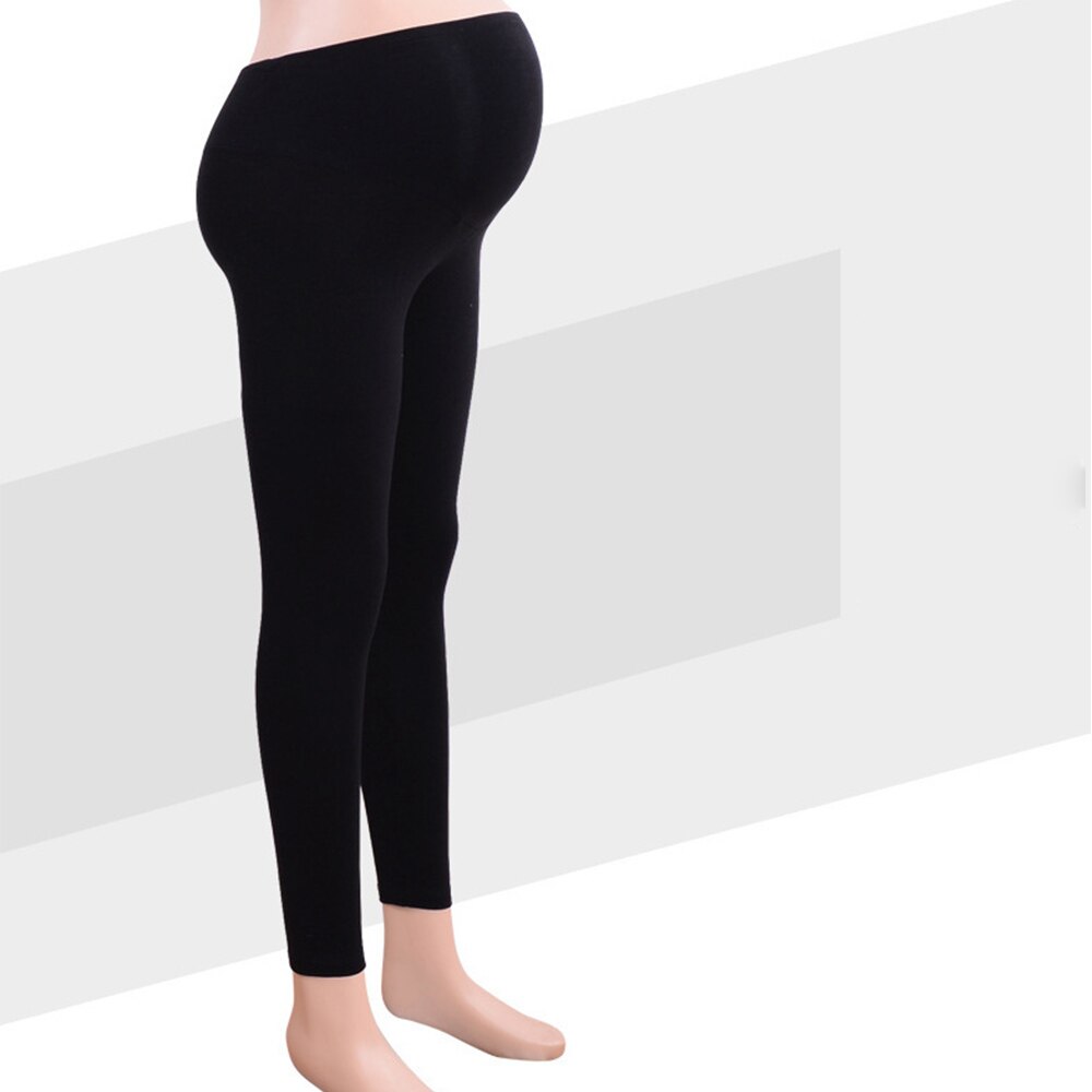 Gravide kvinder tykke behagelige varmere leggings graviditetsbukser elasticitet åndbare sorte stramme bukser til dame