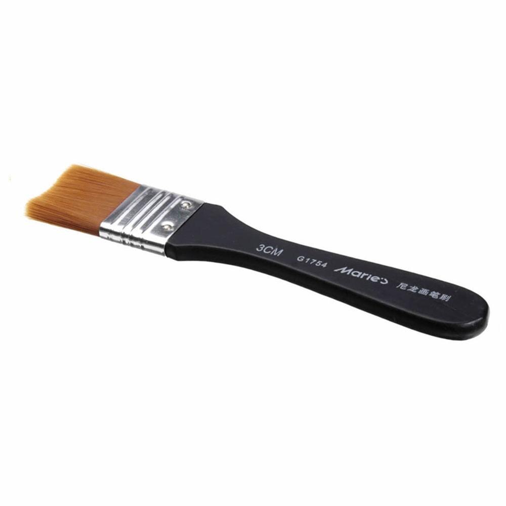 Pincel de nailon para artista, pincel plano para pintar al óleo, acuarela, pintura, 7 modelos, 1 unidad: width 3cm