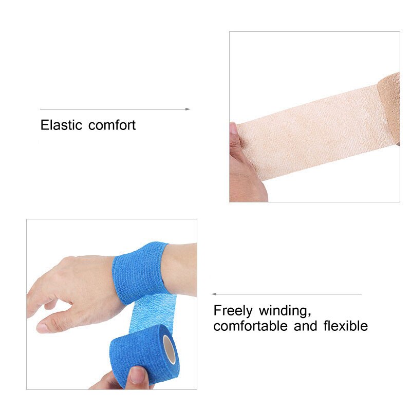 Självhäftande omslag självhäftande tejp sammanhängande bandagetejp, stark elastisk sporttejp för handled, stretch atletisk tejp