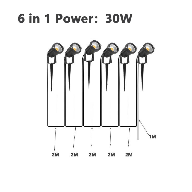 Kabelfri led-trädgårdsdekorationsbelysning 10 släpvagnslampa 1 gräsmattebelysning 50w säker spänning 220 v 110 v 12v vattentät varmvit spotlight: Guld- / Grön / 6-10w