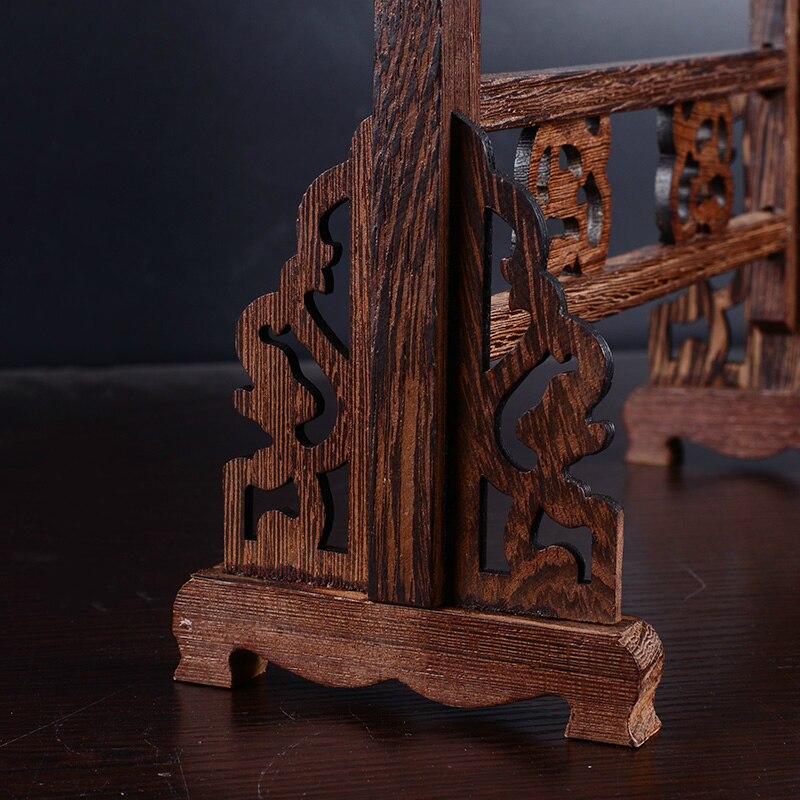 Antieke Eenvoudige Stijl 12 Hangers Schrijven Penhouder Traditionele Schrijven Borstel Hanger Massief Wenge Hout Praktische Studie Pen Rack