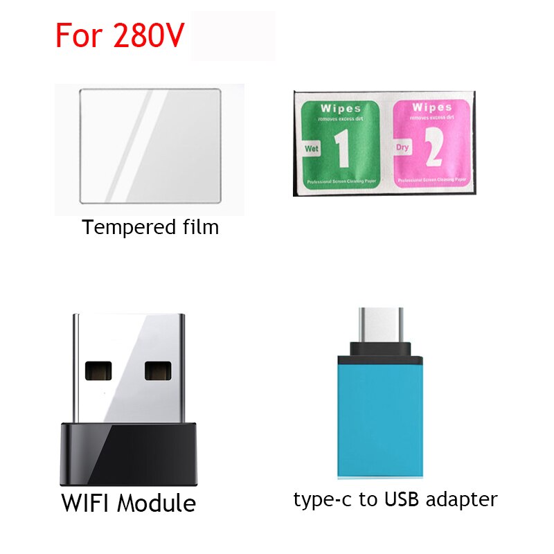 Anbernic Onderdelen Voor RG351M/RG350M/RG351P/RG350/RG350P/RG280V/RG280M Universele Tas Glas Screen protector Hd Kabel Hd Retro Game: For RG280V