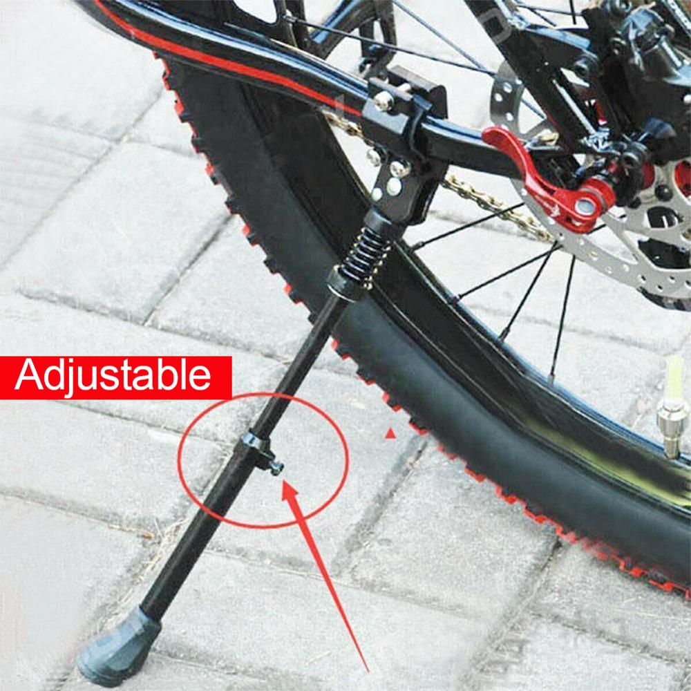 Verstelbare Lengte Van Zwarte Mountainbike Aluminium Voetsteun Fiets Onderdelen Mtb Aluminium Side Rear Kick Stand