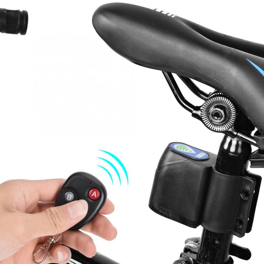 Wireless Anti-theft Bike Lock Cycling Security Lock WITH Remote Control Vibration Bicycle Alarm