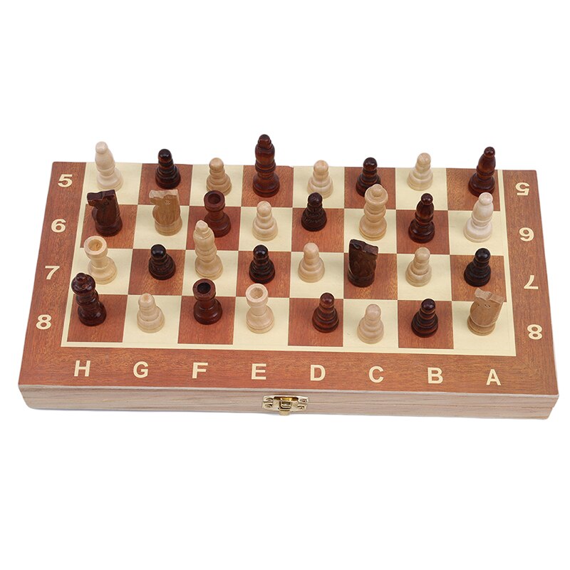 Holz Faltbare Internationalen Schach Tragbare Bord Stück Set Lustige Spiel Sammlung Board Spiel