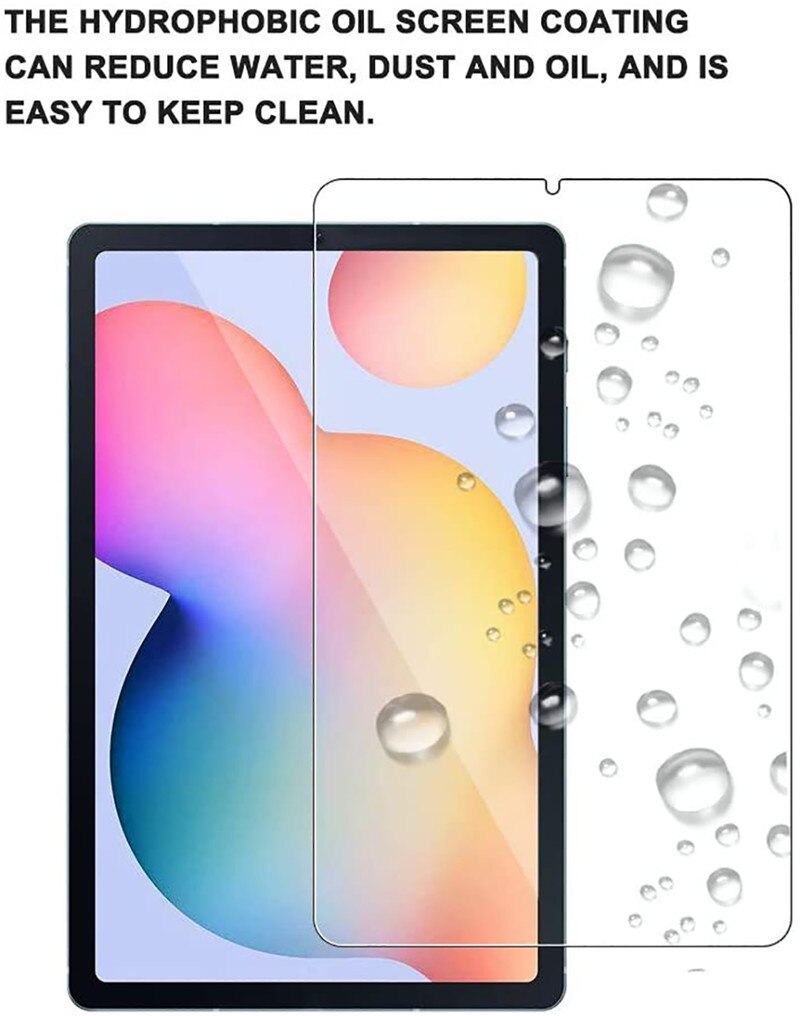 Película protetora de vidro temperado para tablet, proteção de tela 9h 10.4mm para samsung galaxy tab s6 lite 0.3 &#39;&#39;p610 p615 embutida