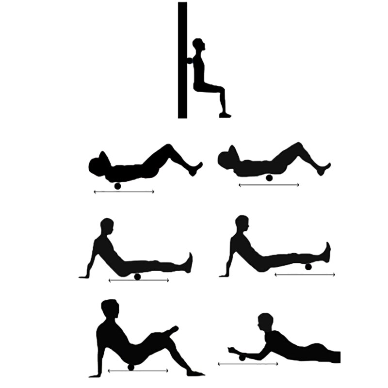 1Pcs Fitness Massage Ball TPE Rubber Hockey Lacrosse Ball 63mm Trigger Point Relaxation Self Massage