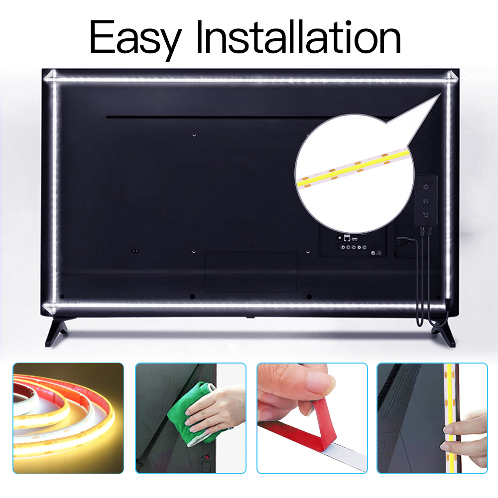 5V IP68 Wasserdichter COB-LED-Streifen USB-betrieben 3000K 4000K 6000K Licht 320 LEDs Flex DC5V Schranklampe TV-Hintergrundbeleuchtung Nachtbeleuchtung