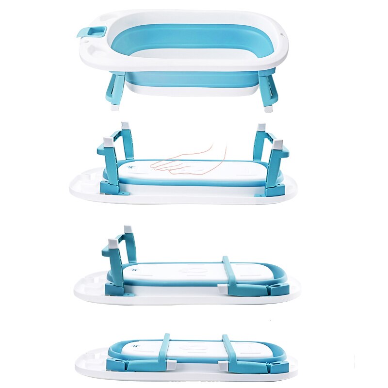 Foldable Bathtub Portable Plastic Tub Bebe Basin Kids Baby Bath Tub