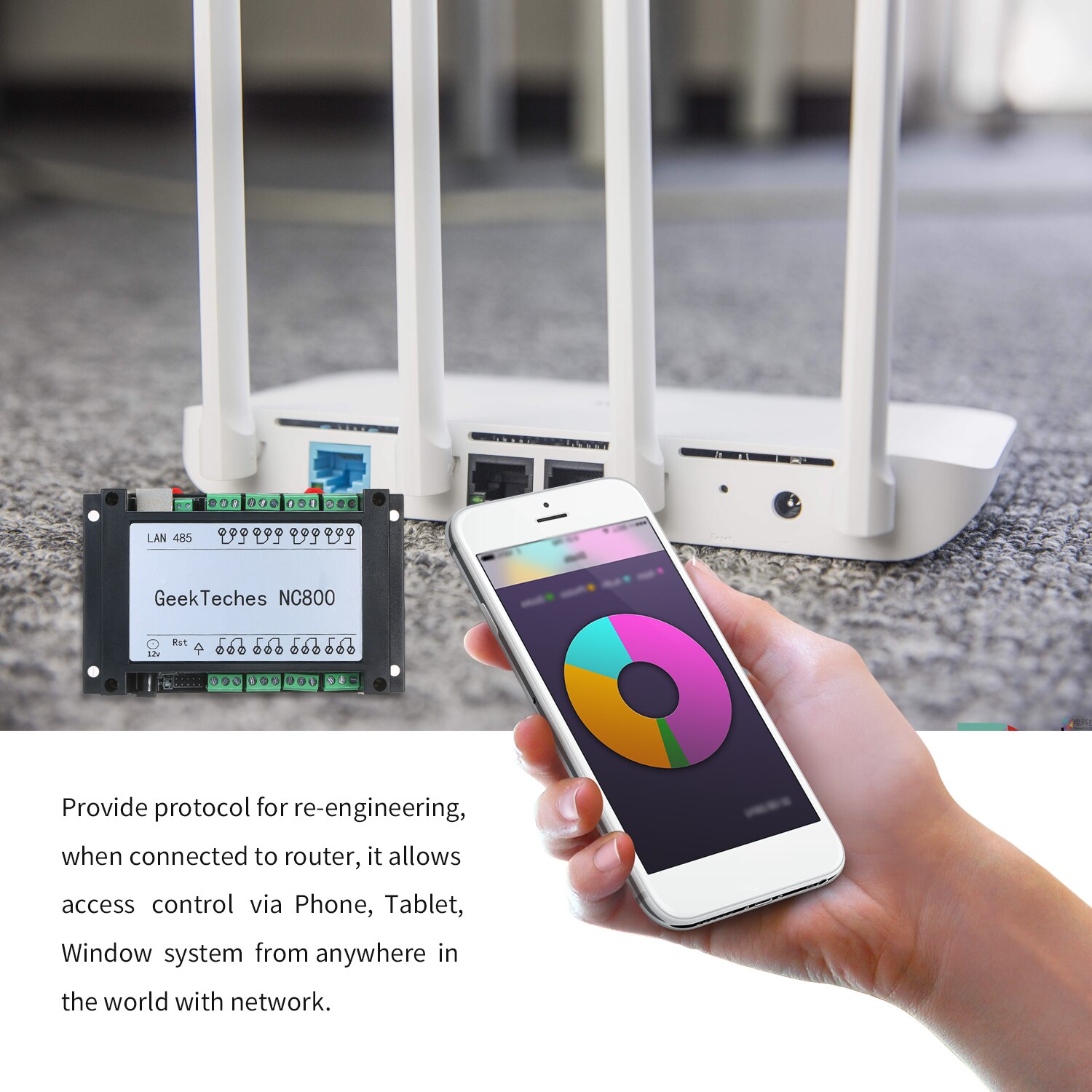 TCP/IP Remote Controller Module with 8 Channel Relay(WEB) 9V-40V Smart Home Automation Switch Module