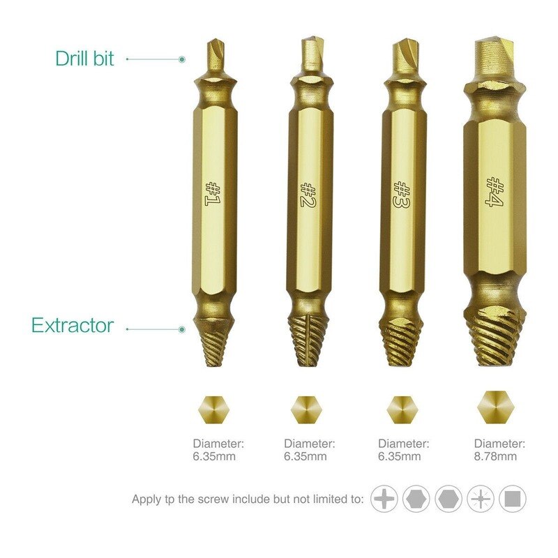 bohrer set 4/5/6 beschädigt Schraube Extractor Drill Bit Set Einfach Nehmen Sie Gebrochene Schraube Schraube Entferner Stripped Schrauben Extractor Abriss werkzeug