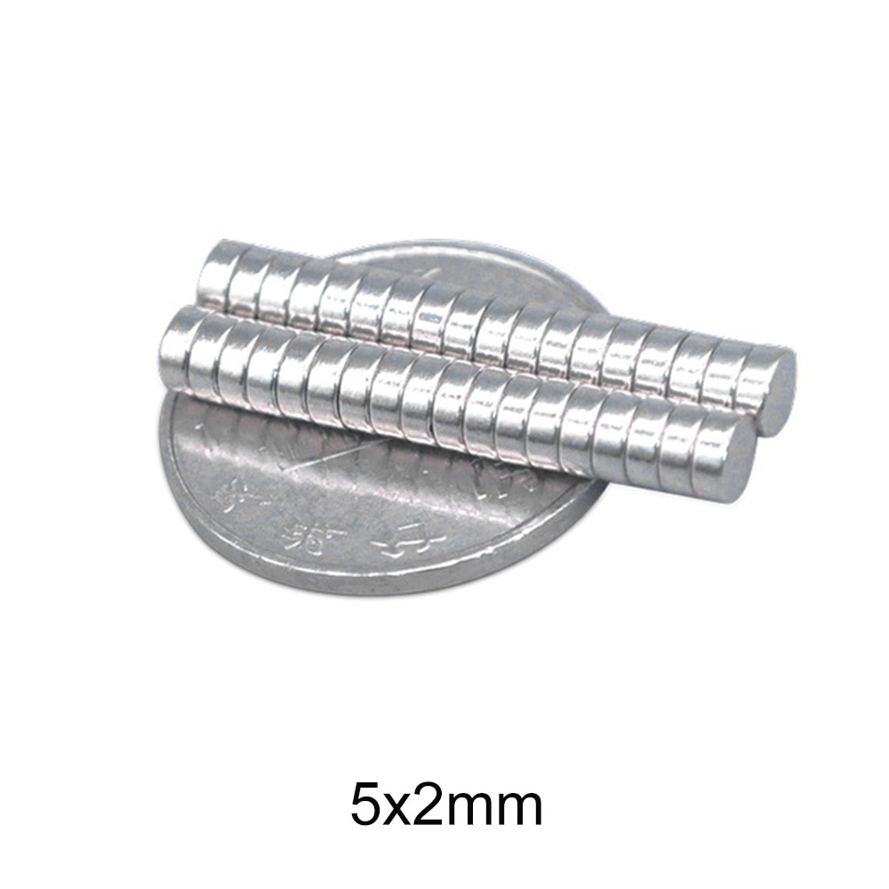 50 ~ 1500Pcs 5X2 Disc Zeldzame Aarde Magneten 5X2Mm Kleine Ronde Magneten 5Mm X 2Mm Permanente Neodymium Magneten Super Sterke Magneet 5*2