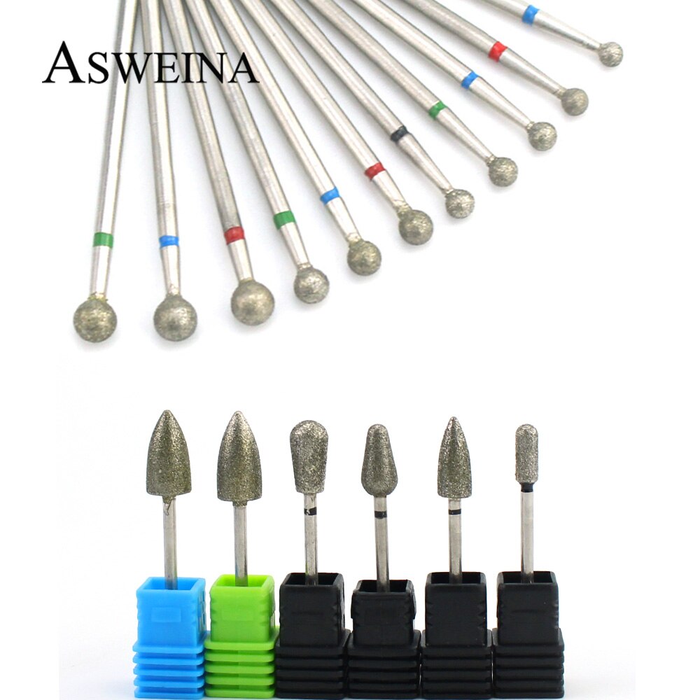 Diamond Nail Boor Bal Roterende Beetje Eletric Frees Bestanden 5.0Mm Manicure Burr Cuticle Schoon Polish Machine Accessoire