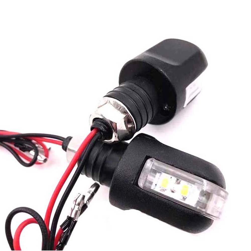 2 Pcs. Motorfiets Led Stuur Richtingaanwijzer Geel Universal 22Mm Blinker Stuur Blinker Side Marker