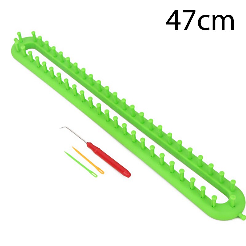 1 Set Rechthoek Ronde Diy Breien Weefgetouw Sjaal Trui Hoed Sjaal Stiksels Knit Handgemaakte Craft Weven Vlechten Tool: 47cm