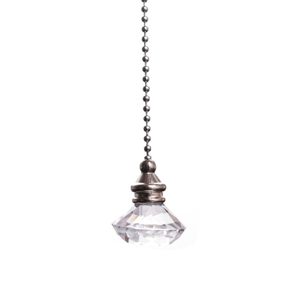 Desk Light Styling Pendant Portable Home Decor Ceiling Fan Wedding Pull Chain Extension Prism Dazzling Crystal Hanging Craft: Transparent