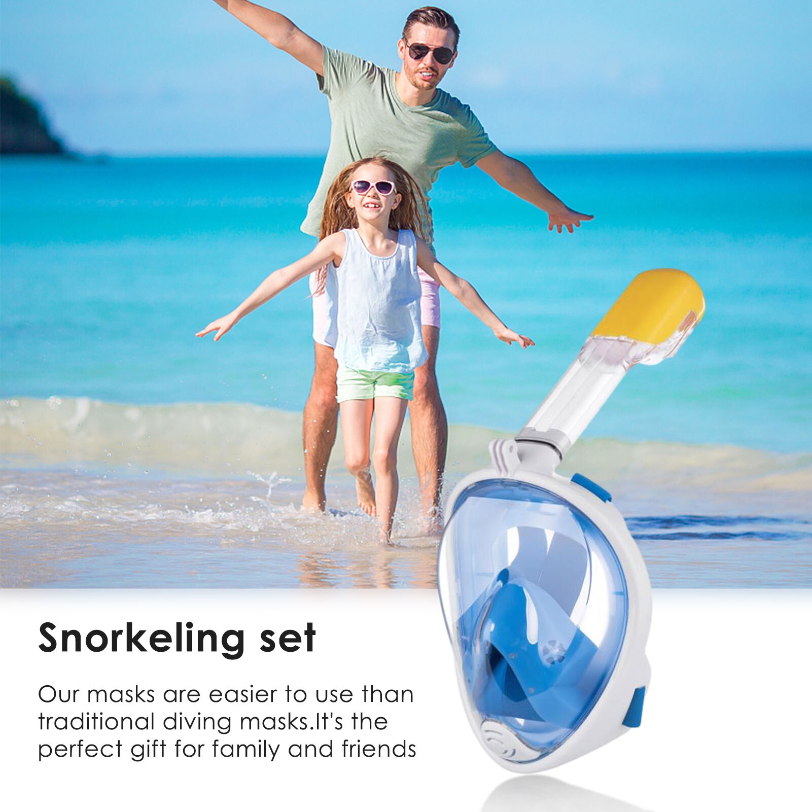 Full Face Snorkeling Mask Anti-fog Face Protector Set For Adults