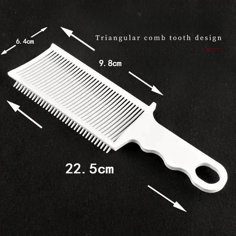 Peignes décolorés pour barbier, outils de coupe de cheveux pour peigne de coiffure dégradé, peigne de coupe de cheveux à dessus plat pour hommes, brosse décolorée résistante à la chaleur: WHITE