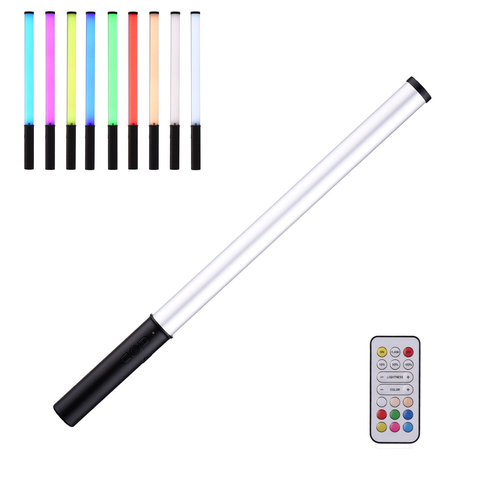 Andoer Rgb Led Video Licht Wand 10W 3000K-6000K 6 Kleuren 10%-100% Dimbare 150 kralen 1200LM Met 9 Effecten Afstandsbediening