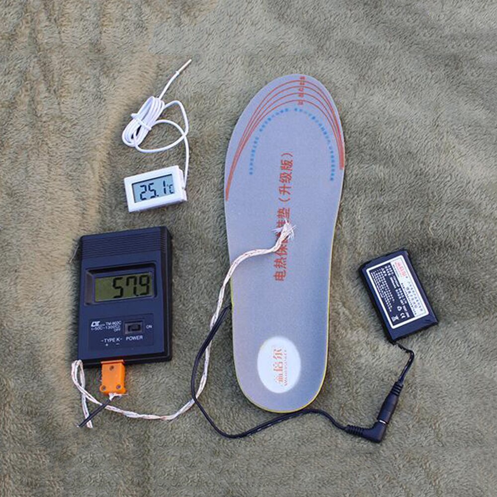 WARMSPACE Electric Heating Insoles Winter Thermal Heated Insoles Washable Sports Boots Insole For Camping Skiing Battery Powered
