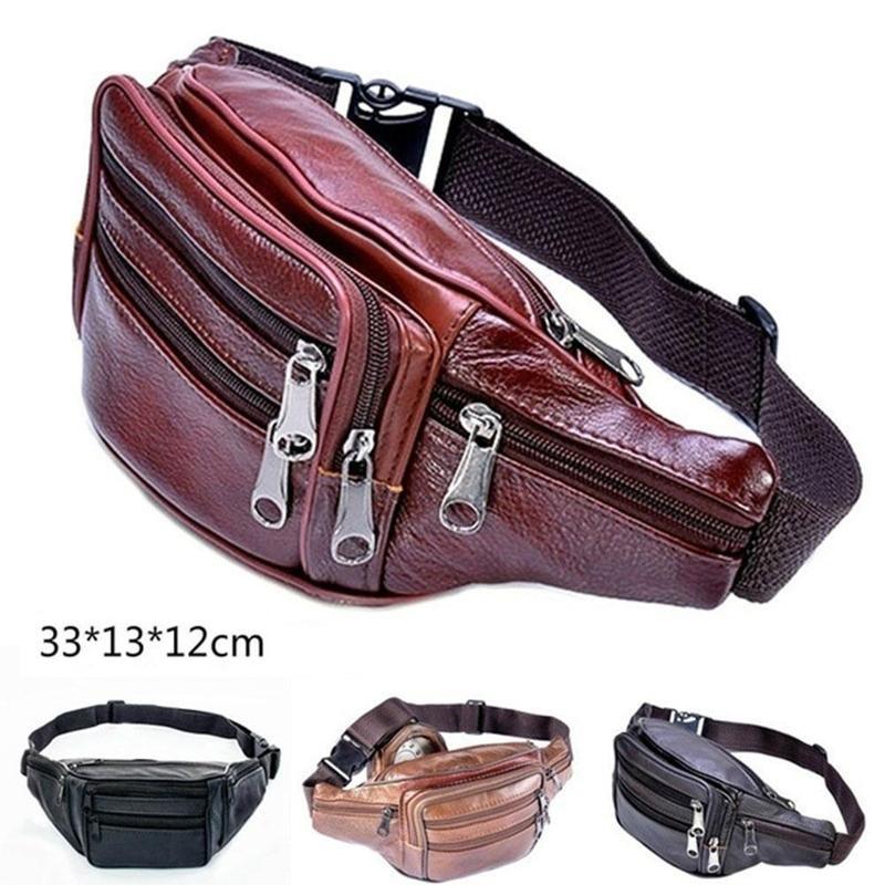 Homens pu cintura cinto saco hip bolsa de viagem carry on bolsa bolsa de alta qualidade ao ar livre esporte moda couro zíper cintura saco