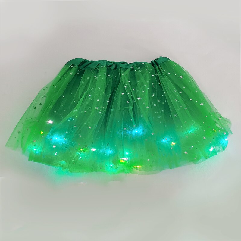 LED świecące światło spódnica z tiulu dorosłych dzieci dziewczyny księżniczka Tutu spódnica dzieci tkaniny Party taniec minispódniczka kostium ubrania Cosplay: B10-23x28cm
