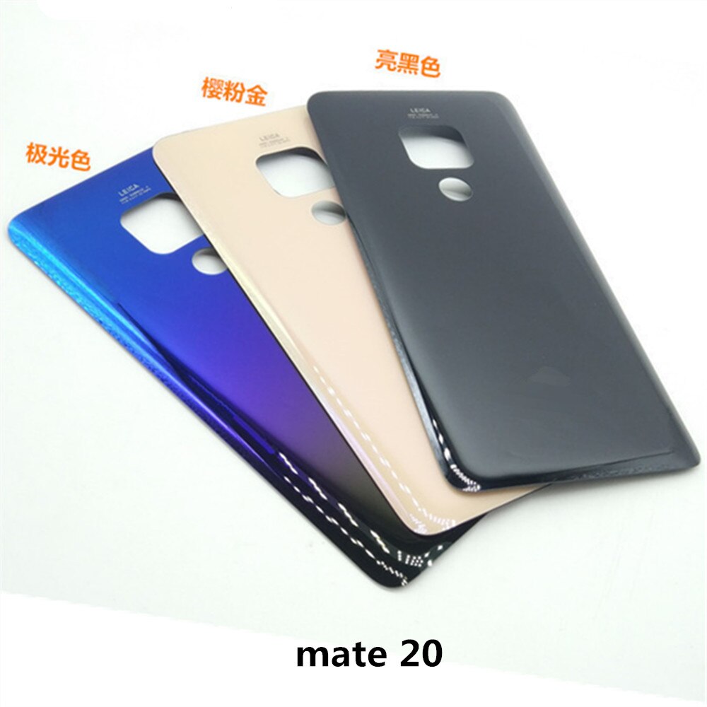 For Huawei Mate 20 Battery Cover Back Glass Panel Rear Door Housing Case For Huawei Mate 20 Pro Battery Cover Replace