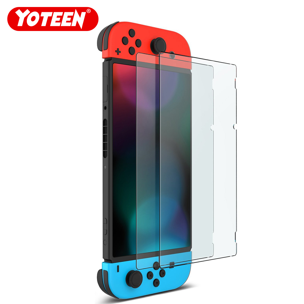 Yoteen 2 Stuks Screen Protector Voor Nintendo Switch Premium Gehard Glas 9H Screen Protector Ns Glas Screen Protector