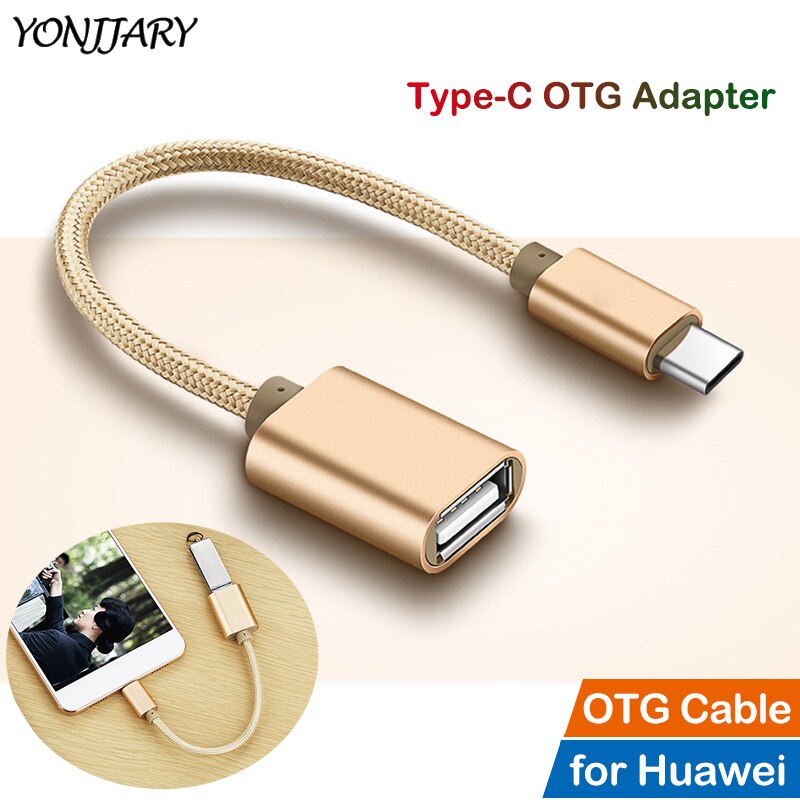 Cabo adaptador usb otg tipo c, conversor otg para huawei honor 10 20 p20 p30 p40 pro lite mate 10 20 30 40 pro nova 6 7 8 se