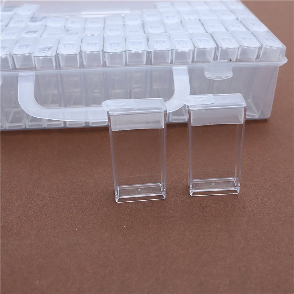 64 Grids Diamond Painting Box Tools Beads Container Resin Daimant Embroidery Stone Storage Accessory Mosaic Convenience Box