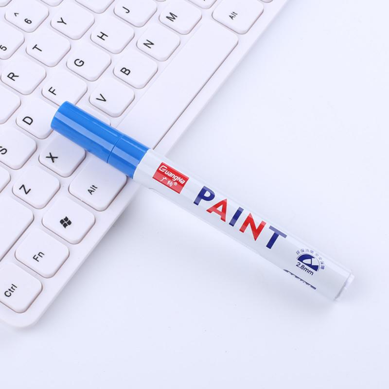 12 farben Farbe Marker Stift Wasserdichte Auto Reifen Reifen Lauffläche CD Metall dauerhaft Farbe Marker Ölige DIY Kunst Marker Kuli: Blau
