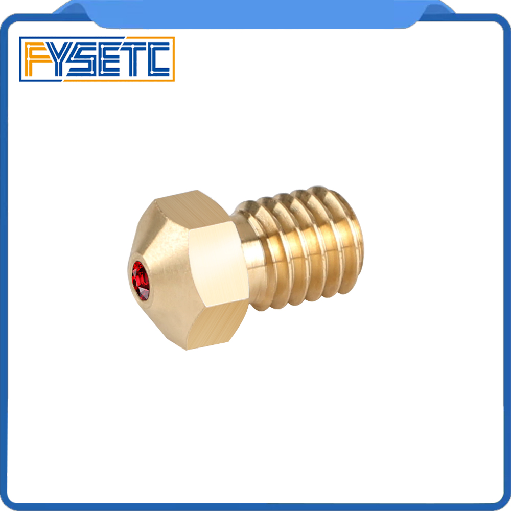 High Temperature E3D Ruby Nozzle V6 1.75mm Nozzles 0.4mm Compatible PETG ABS PET PEEK NYLON Ruby Nozzle For PRUSA I3 MK3/LulzBot