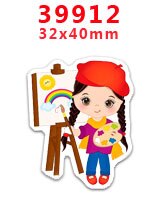 Bricolage artisanat fournitures fée la petite fille impression dos plat résines planaires 30 pièces. PR-39829-39918: PR-39912