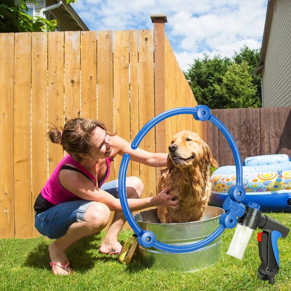 Pet Hond Kat Douche Tool 360 Wassen Sproeiers Ring-Vormige Quick Bad Schoonmaken Wassen Bad Sproeiers Dierbenodigdheden Baden tool