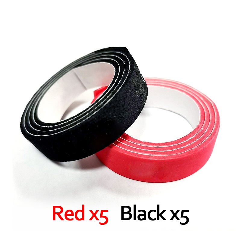 10x originale gewo bordtennis ketcher kant tape side beskyttende tape ping pong bat svamp tape tilbehør: 5 røde 5 sorte
