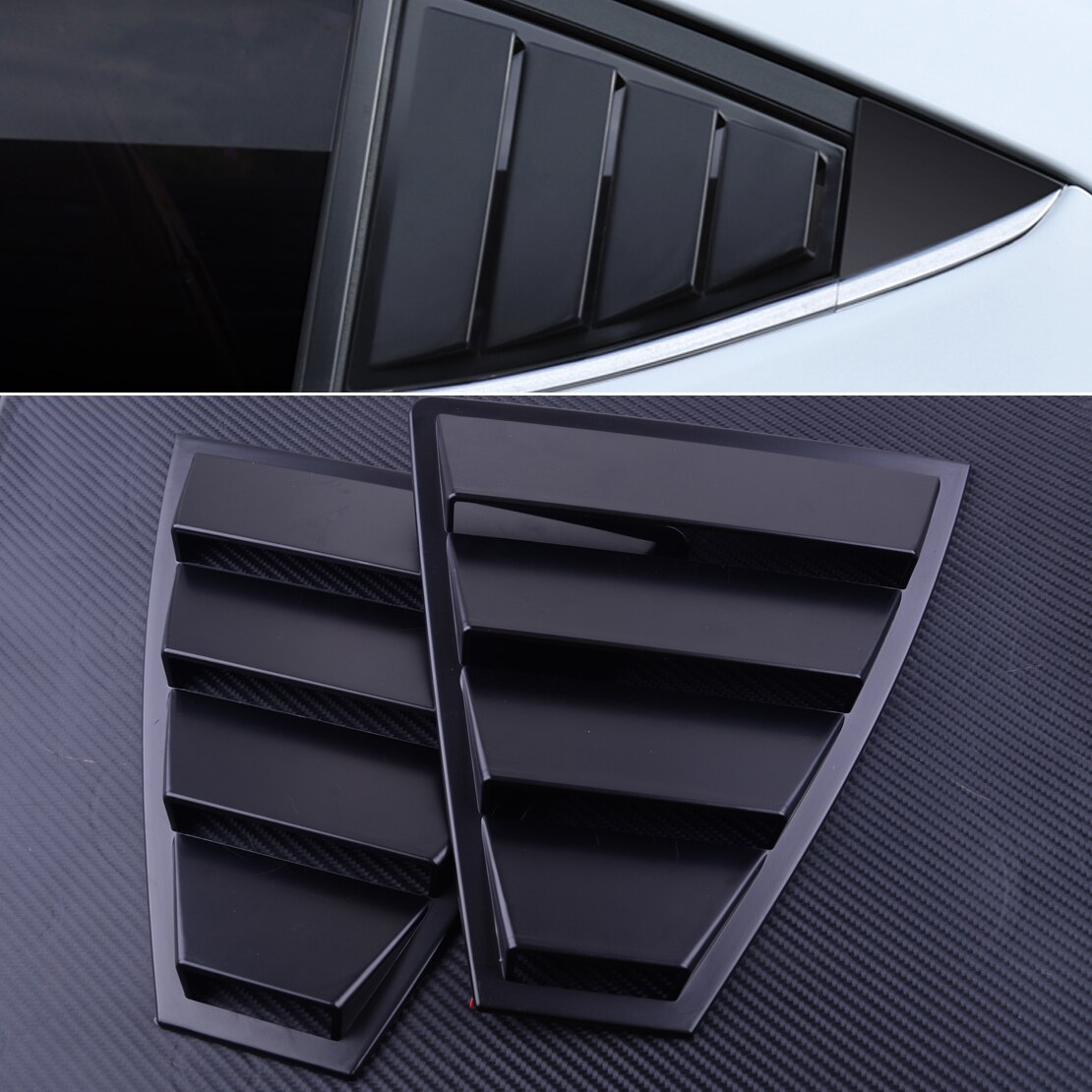 2 Stuks Plastic Zwart Achter Kwart Side Window Lamellen Vent Cover Panel Trim Fit Voor Hyundai Elantra