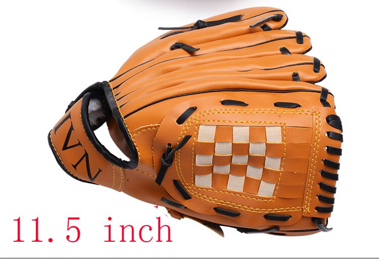Udendørs sport brun baseball handske softball træningsudstyr størrelse 10.5/11.5/12.5 venstre hånd til voksen: Chokolade