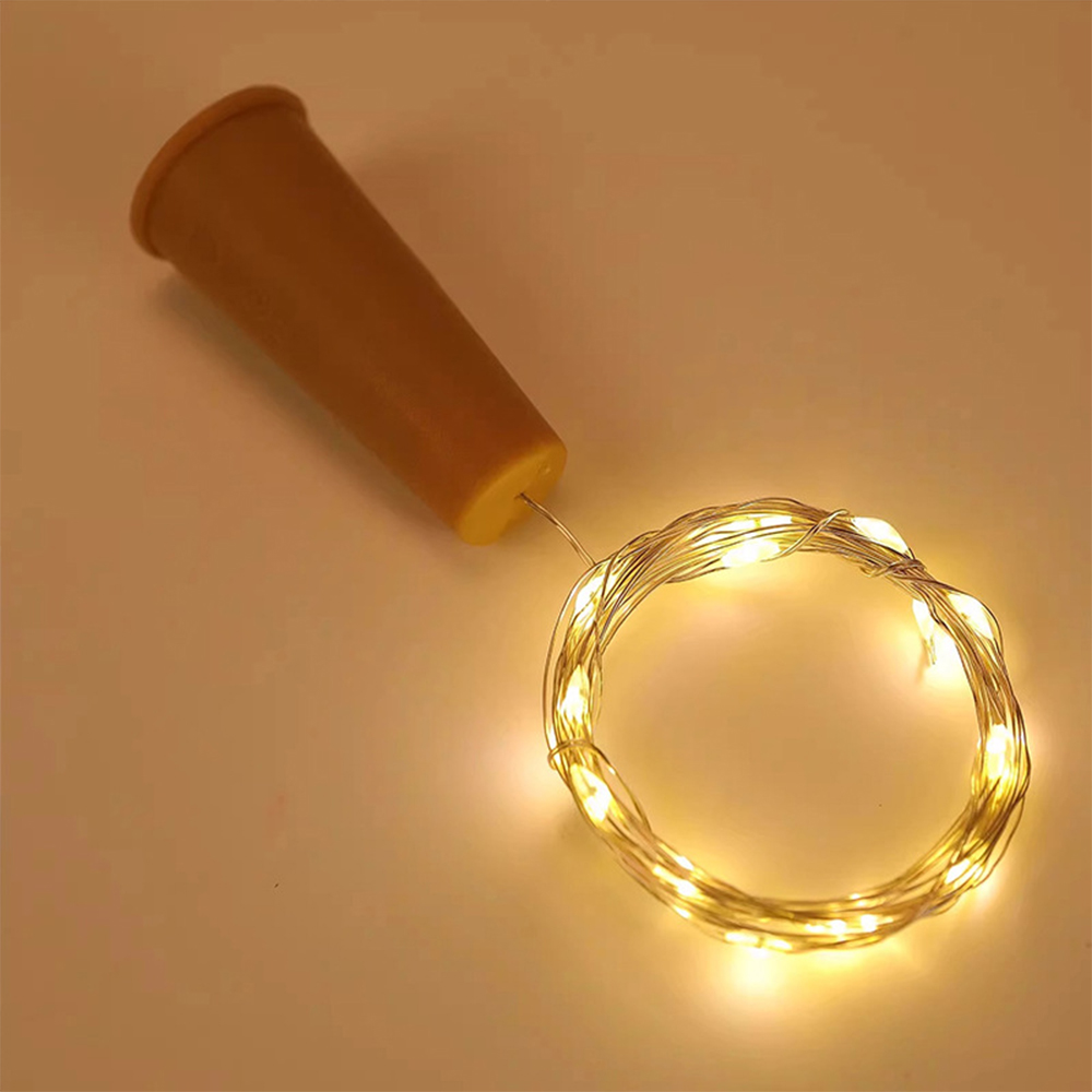 Flaschenverschluss Licht Led Kupferdraht Licht 2m Schnur Flaschenverschluss Schnur Hochzeit und Dekoration Atmosphäre Licht