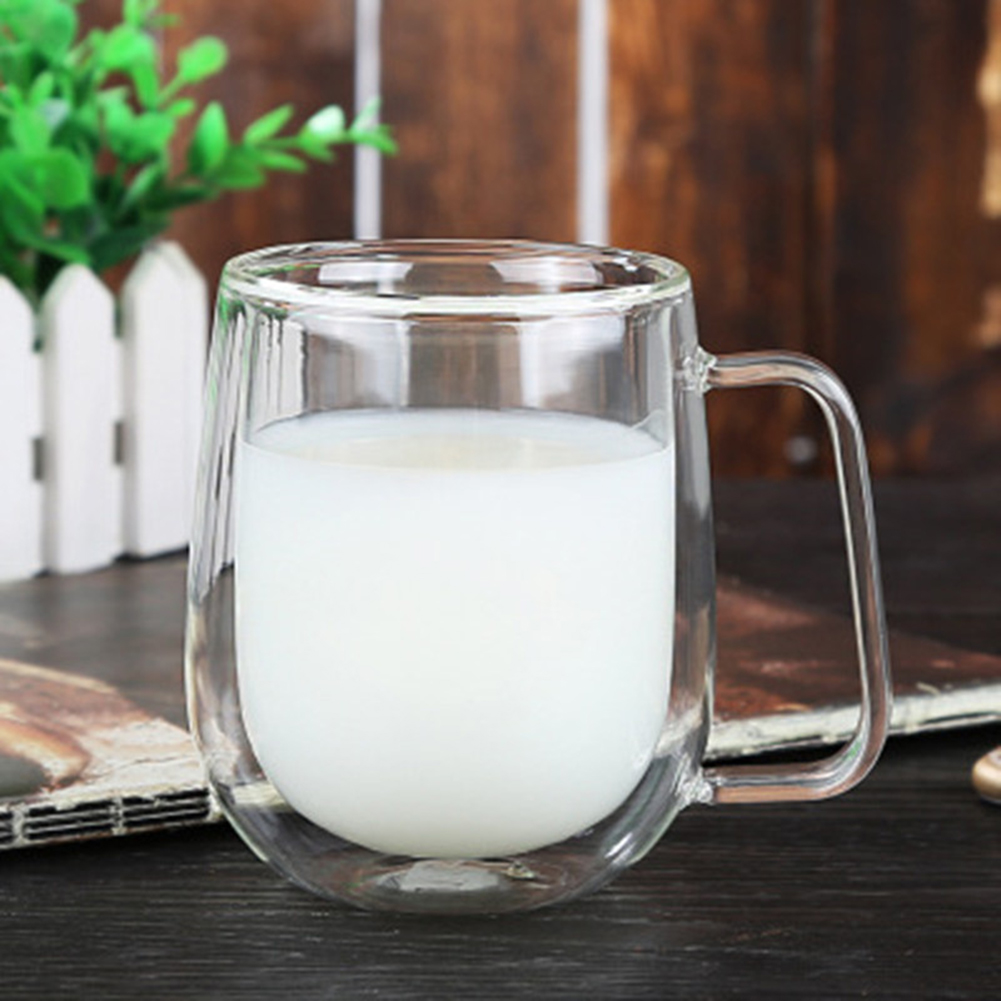 300ml dobbel vegg varmebestandig glass kopp melk juice te isolasjon drikke krus helse og miljøvern