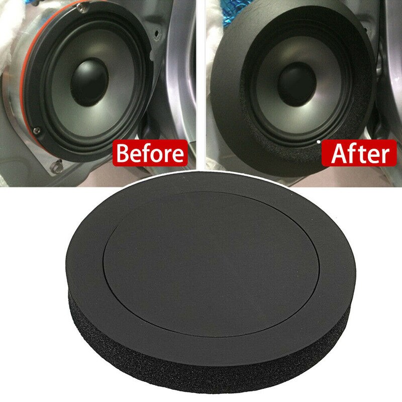 4 Stuks Auto Speaker Ring Bas Portierbekleding Geluidsisolatie Katoen Pad Geluiddichte Audio Speakers Geluid Zelfklevende Isolatie Ring