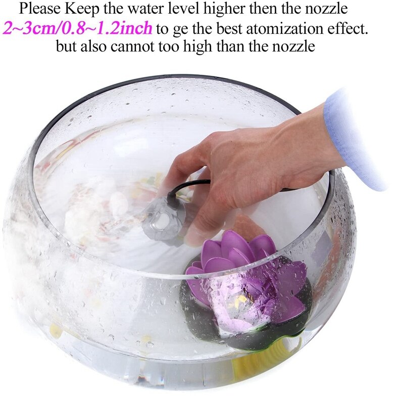 Mist Maker Fogger Ultrasone Luchtbevochtiger 3Pcs Verneveling Koppen Water Fontein Vijver Fog Verstuiver Luchtbevochtiger Us Plug