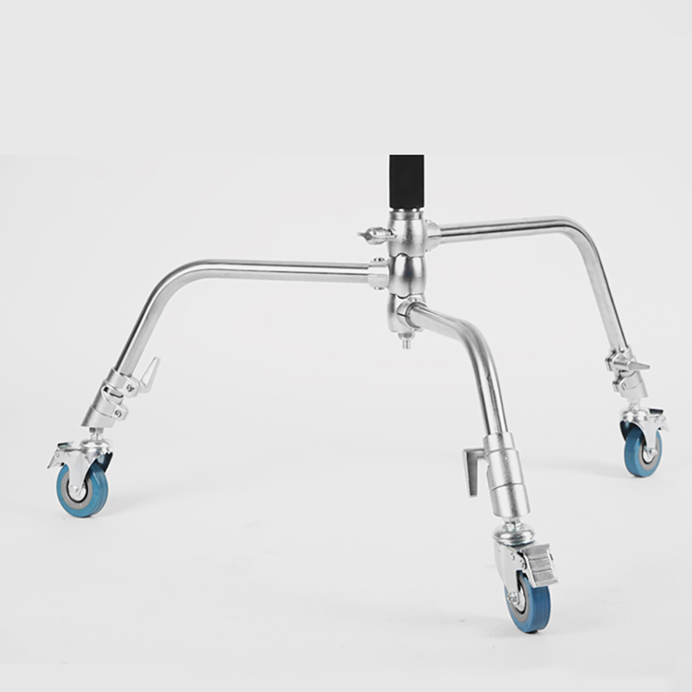 3Pcs C-Stand Swivel Caster Wheel Set 22MM 24MM Diameter Light Stand Tripod Magic Leg For Photography Century Foldable