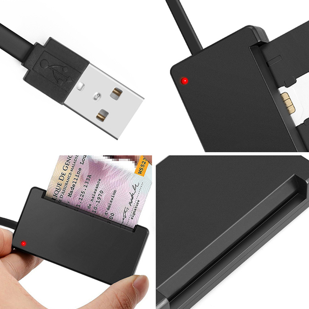 USB 2.0 Smart Card Reader Memory for IC ID Bank Card EMV Electronic DNIE SIM Cloner Connector Adapter for PC Computer