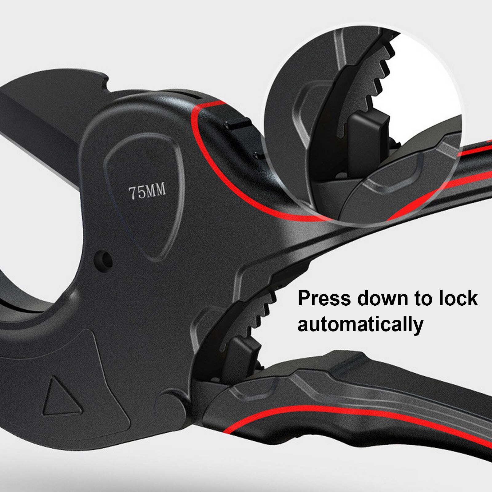 0-75MM PVC Cutter Aluminum Alloy Tube Cutting Scissor with SK5 Steel Blade Suitable for PVC, CPVC,PEX Home Tube Cutter Hand Tool